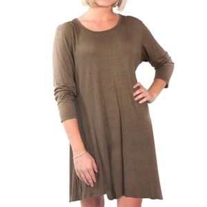 Simply Southern T Shirt Dress (Brown)